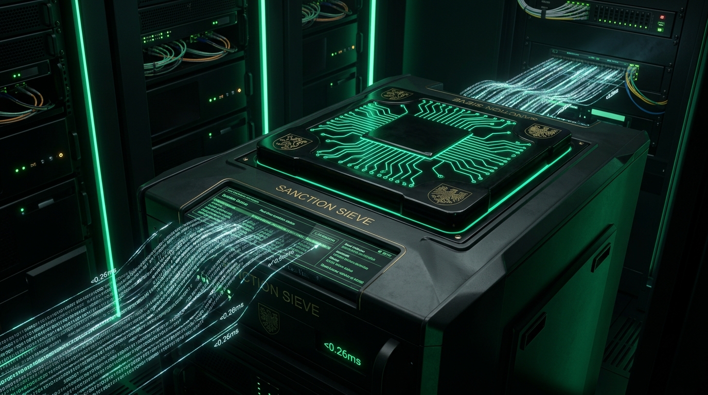 Sanction Sieve™ In-Memory Compliance Hardware